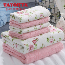Multi-house cotton thick side towel household adult men and women couples soft face wash cotton extra absorbent towel