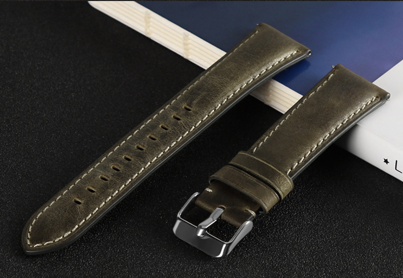 72H出貨 佳明 Vivoactive 4 手錶帶 錶帶 真牛皮皮錶帶 智能手錶帶 22mm 替換腕帶 頭層牛皮 商務型手錶帶