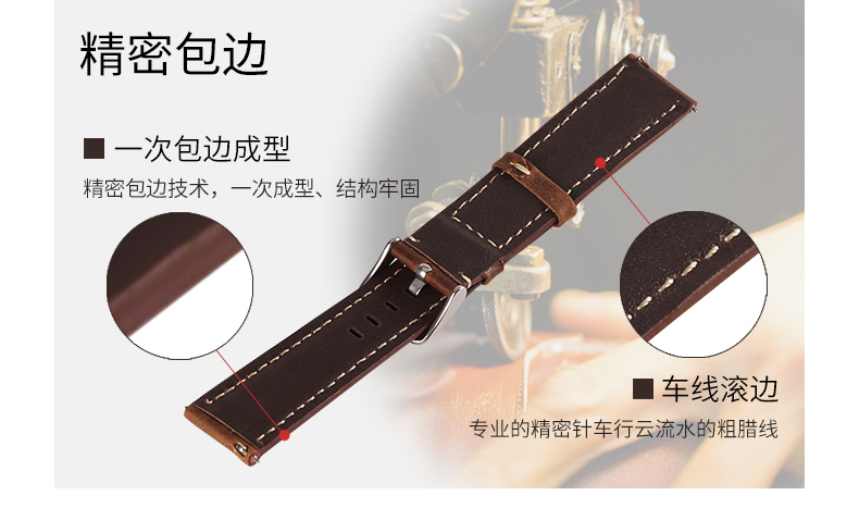 72H出貨 佳明 Vivoactive 4 手錶帶 錶帶 真牛皮皮錶帶 智能手錶帶 22mm 替換腕帶 頭層牛皮 商務型手錶帶