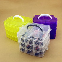 Small detachable lid plastic storage box multi-layer toy Cosmetics first jewelry leather band hairclip box