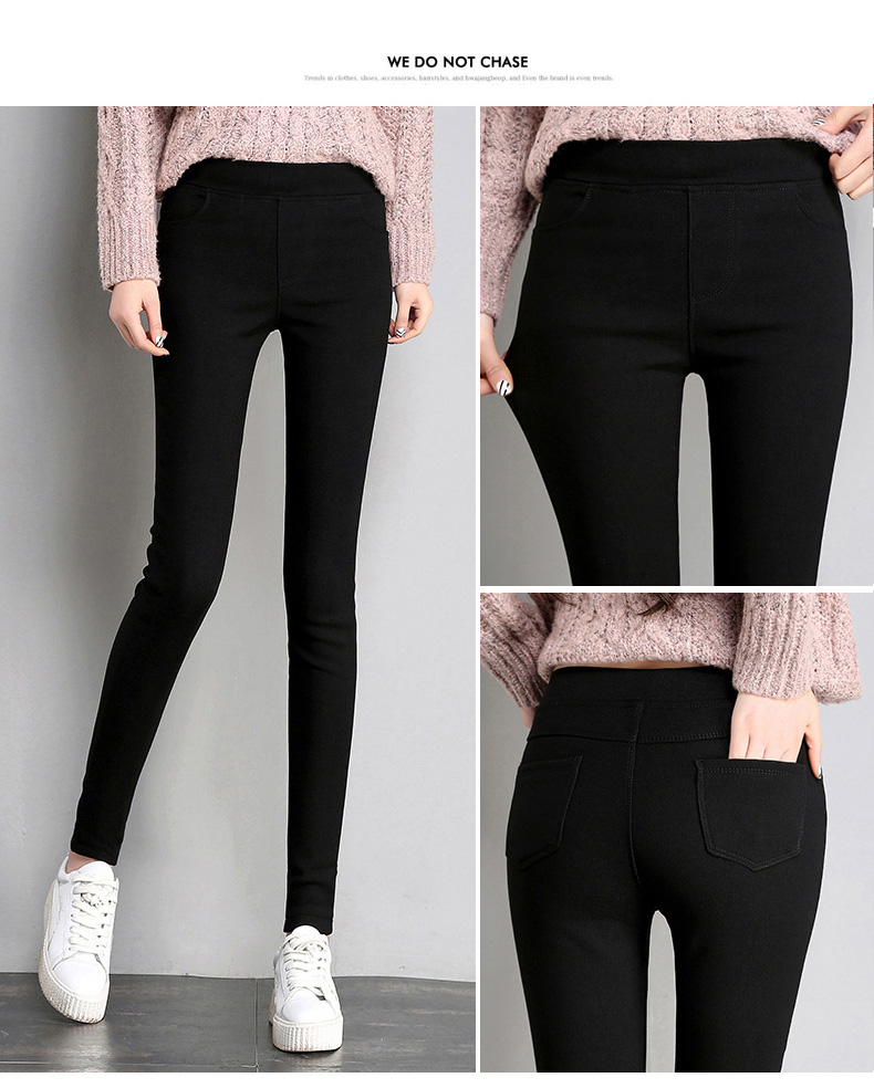 Quần legging đen nữ mặc mùa xuân hè 2019 phiên bản mới của Hàn Quốc có cạp cao là quần skinny và bó sát. - Quần tây thường quan legging