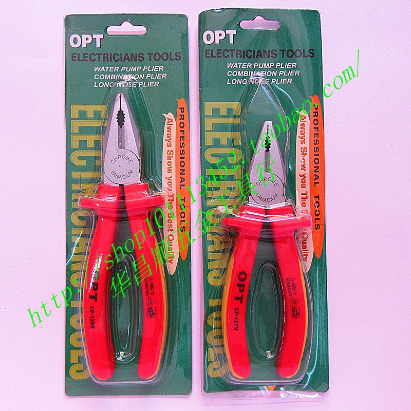 Insulated electrician special wire pliers flat mouth pliers old tiger pliers resistant to high pressure 1000V Taiwan OPT
