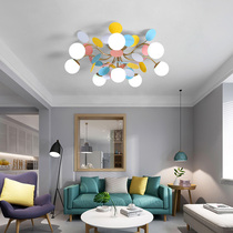 Bedroom ceiling light macaron creative living room chandelier Nordic simple Net Red Girl boy childrens room light