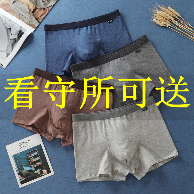 Detention Center Prison Clothing Men's Underwear Pure Cotton Breathable Boxer Briefs Seamless Underwear