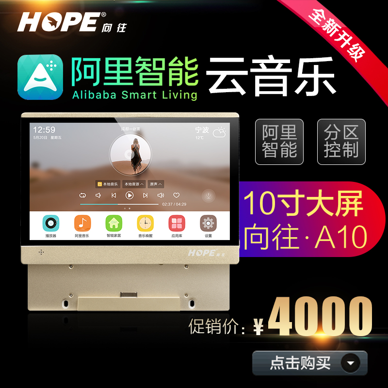 Aspire background music system set WIFI audio smart home host Ali smart edition A10