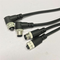 M12 cable 4P proximity switch aviation plug photoelectric sensor connector 458 core with cable 2 meters