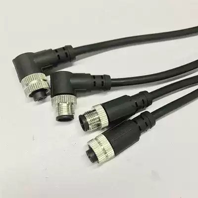 M12 cable Waterproof cable connector Mine round head sensor connector Aviation socket four or five eight-core