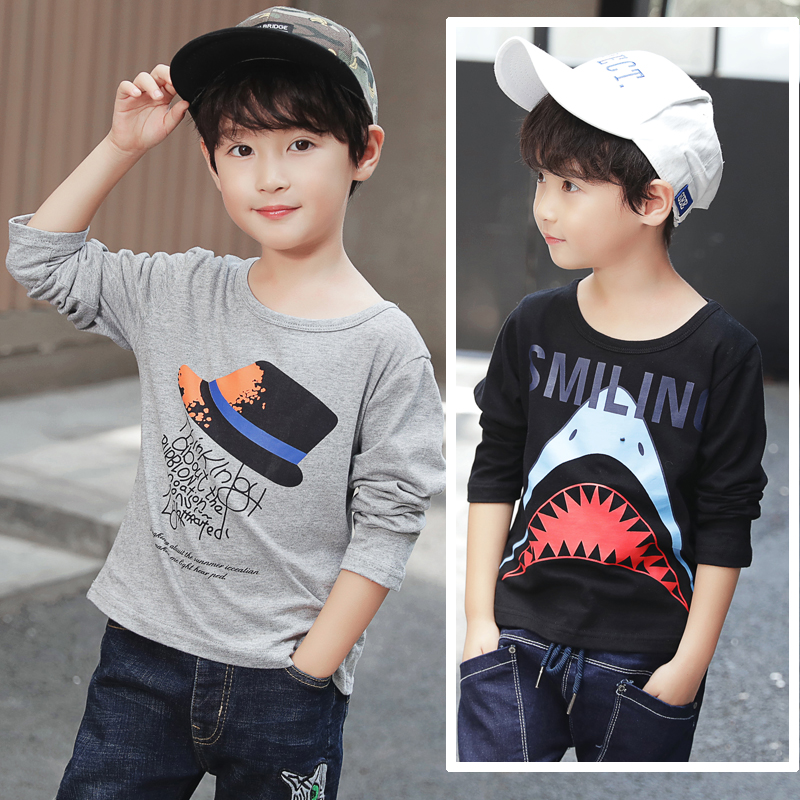 Boy long sleeve T-shirt 2022 new autumn dress blouse Children's suit CUHK Tong Chun Autumn Jersey Boy T-Shirt Tide 6