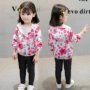 Áo khoác bé gái 3 mùa xuân và mùa thu phiên bản mới của Hàn Quốc áo len 5 áo khoác bé gái 6 áo bé gái quần áo gió 7 tuổi 8 quần áo trẻ em cao cấp