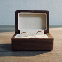 FaithTime creative retro wooden engagement ring box single ring double ring storage box high-end diamond ring box wedding