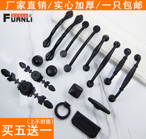 Handle Modern Minima Nordic Furniture Cabinet Wardrobe Handle Drawers Single Hole Doorknob Black American Small Handle