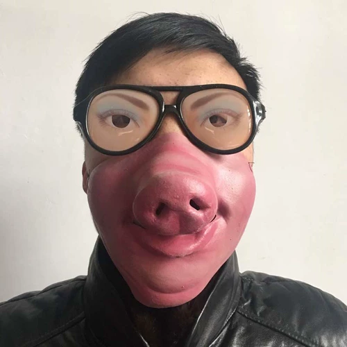 Douyin Funny Mask Pig Bayi Нос латекс маска маска свиньи наполовину носи