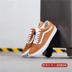 Làm chủ sản phẩm mới Vans cũ skool màu xanh đậm màu cam nhạt màu xám cổ điển lông nam và nữ đôi giày vải giày thể thao lining Plimsolls