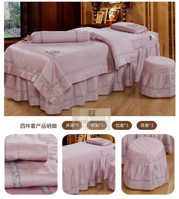 Bông đẹp trải giường trải giường bốn bộ cotton beauty salon trải giường massage bốn bộ tùy chỉnh-thực hiện hot