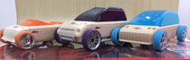 German Automoblox beech wood split car A9 Mini X9-X Mini M9 (three pack)