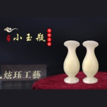 Natural Jade trumpet vase before Buddha flower dry flower wheat ear flower art bottle set ornaments living room flower arrangement