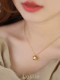 Loslie ｜ Deep Blue Star Empty Natural Goldstone Star Star Moon Titanium Steel Steel