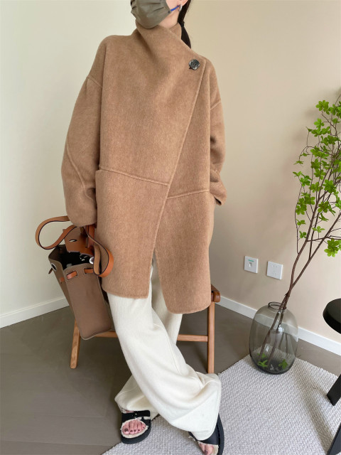 MKDesign wool casual large lapel coat