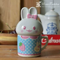 (Трехмерная крышка головки клубничного кролика чашка) 8*Высота 16 см.