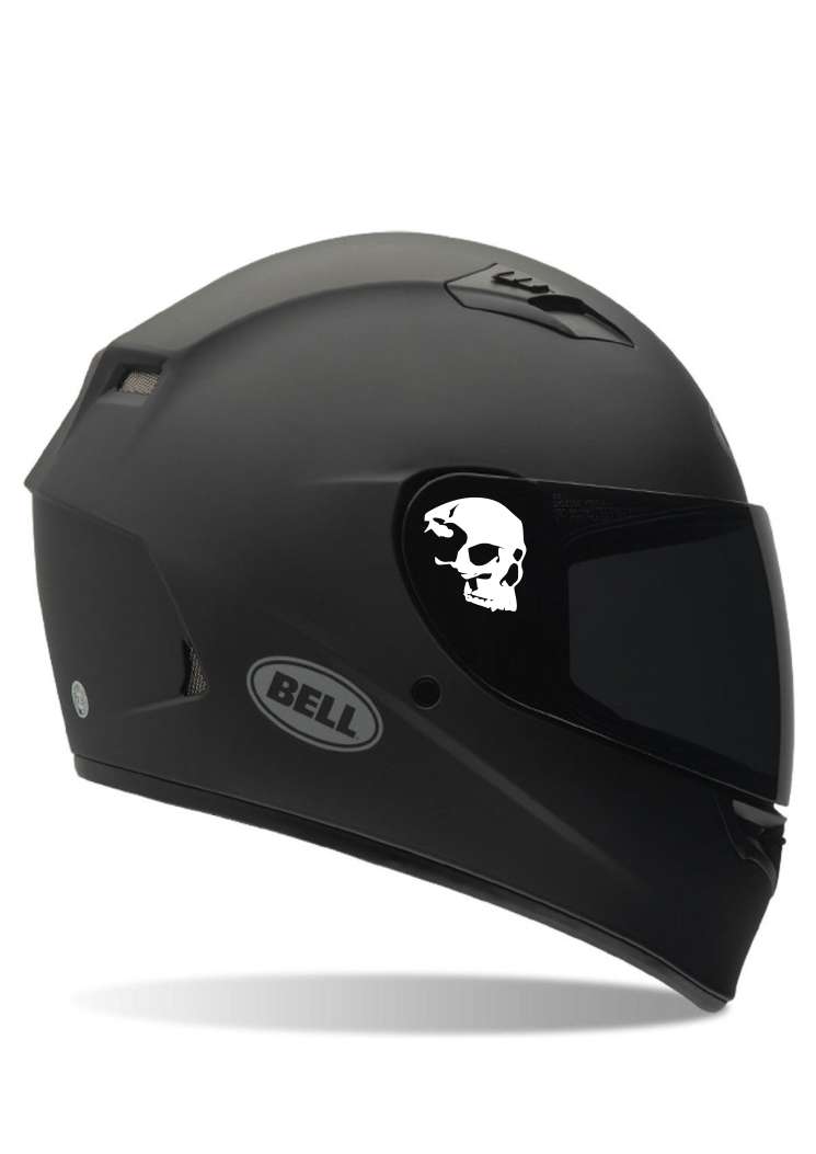 Locomotive safety helmet sticker reflective personality decal scratch sticker skull lens sticker car decal locomotive modification