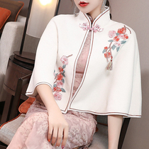 Qipao shawl outside the shoulder for the fall new Chinese wind cape fashion 100 hitch a coat blouse worn by a noble matching qipao