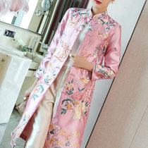 Tang Dress Jacket Women Dress Chinese Wind Improved Version Fashion Retro 100 Hitch a thin pair of Flap Buttoned Chinese Qipao Blouse