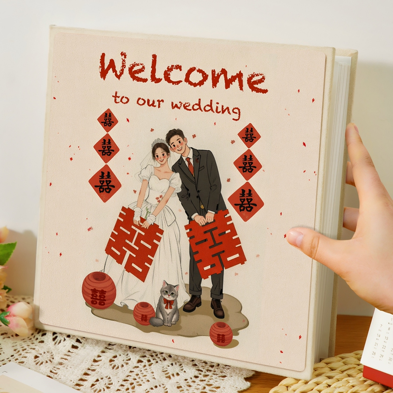 DIY Wedding Photo Storage Album Mixed Size 3inch Polaroid Couple Self-Adhesive Laminated Type
