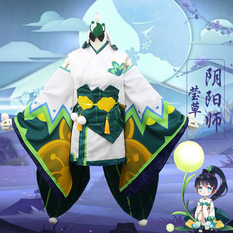 Anime show Yin Yang phong cách bậc thầy Shenying cỏ đom đóm cosplay trang phục nữ ban đầu da kimono bộ tóc giả - Cosplay