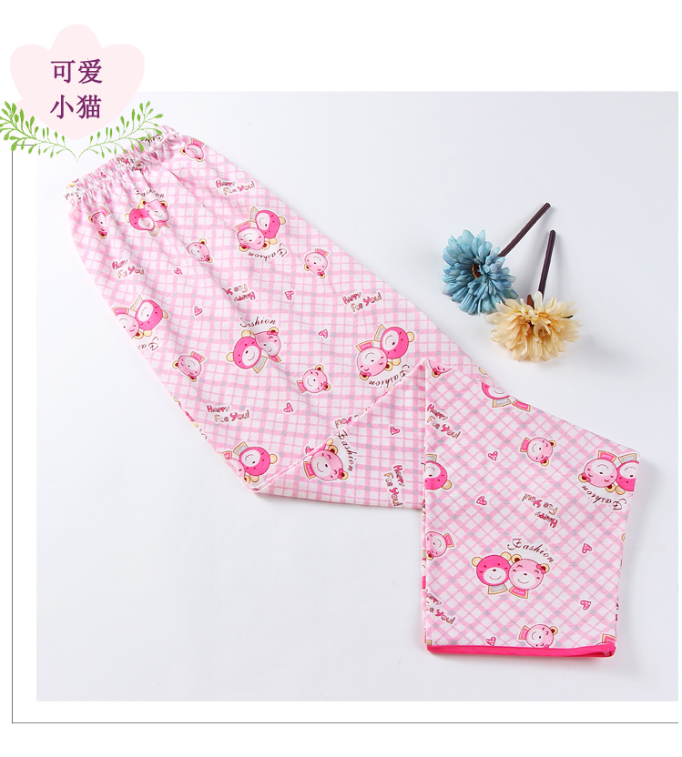 Mùa xuân và mùa hè phụ nữ bông pajama quần phiên bản lỏng lẻo tăng quần phần mỏng phim hoạt hình nhà quần giản dị bông điều hòa không khí quần