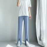 Шелковые летние тонкие штаны для отдыха, высокая талия, оверсайз, свободный крой