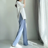 Шелковые летние тонкие штаны для отдыха, высокая талия, оверсайз, свободный крой