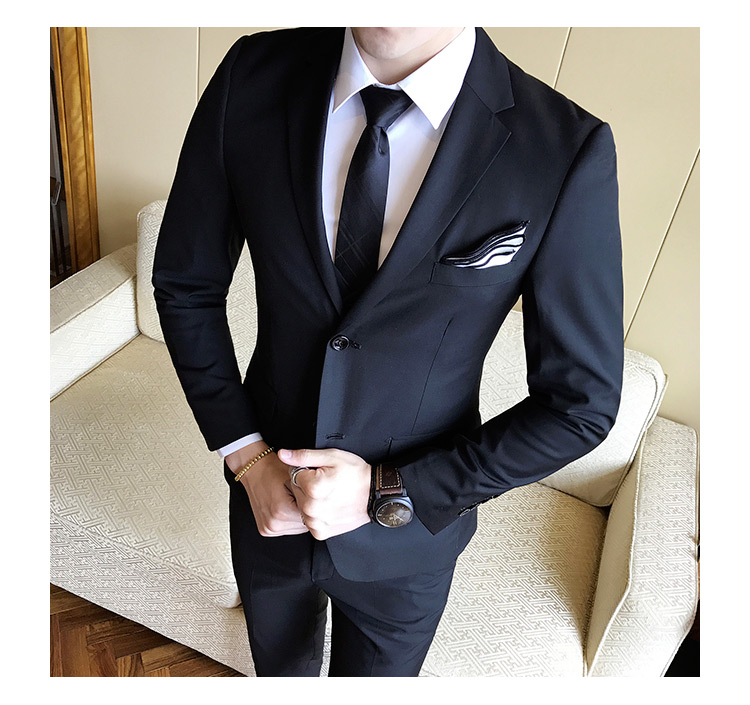 Bộ đồ mới của nam phù hợp với quần áo mỏng phù hợp với chú rể áo vest nam hàn quốc