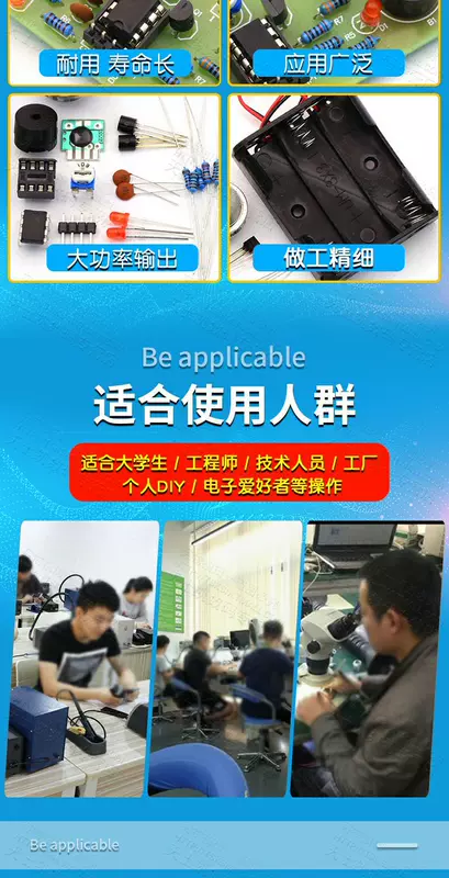 Mạch báo động âm thanh và ánh sáng phát hiện khí MQ-5 giảng dạy điện tử đào tạo kỹ năng kiểm tra các bộ phận cảm biến MQ5