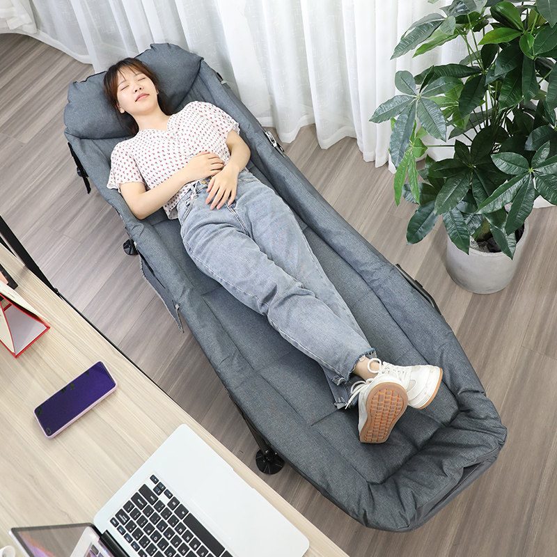Naive folding bed single office lunch break bed simple and comfortable portable recliner home marching escort bed