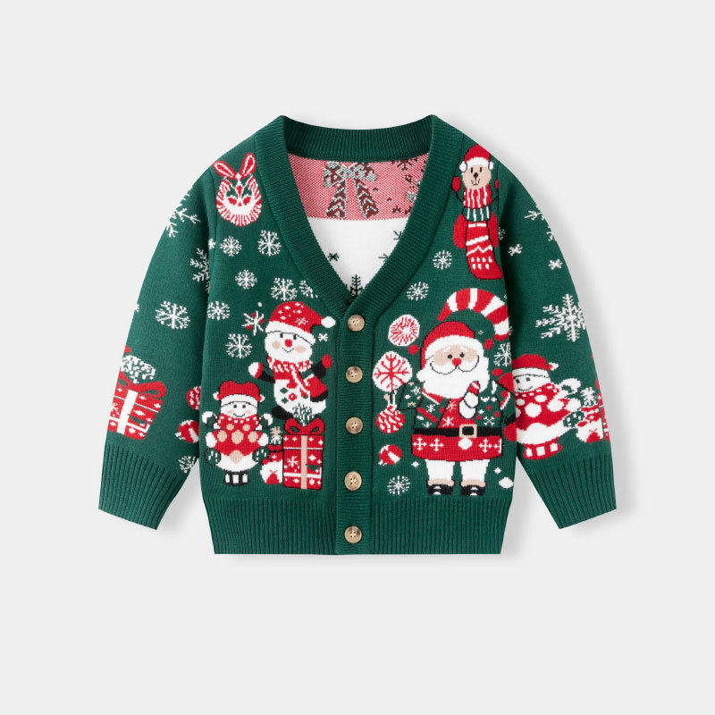 Autumn and Winter Kidsren's Clothing, Kidsren's Christmas Cartoon Sweater Jackets, Boys and Girls' Knitwears, Baby Cardigan Tops Autumn and Winter Kidsren's Clothing, Kidsren's Christmas Cartoon Sweater Jackets, Boys and Girls' Knitwears, Baby Cardigan Tops
