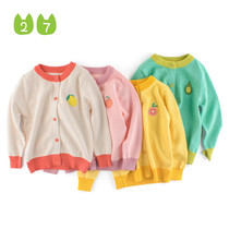 27home Girls Korean version of the Spring and Autumn Clothes Opener-in-baby sweater Childrens foreign air childrens knitted sweatshirt jacket