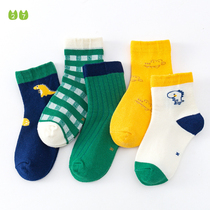 Five-double-fit 1-11-year-old children up to four-season socks to wear boy girl combed cotton small CUHK child cartoon short socks