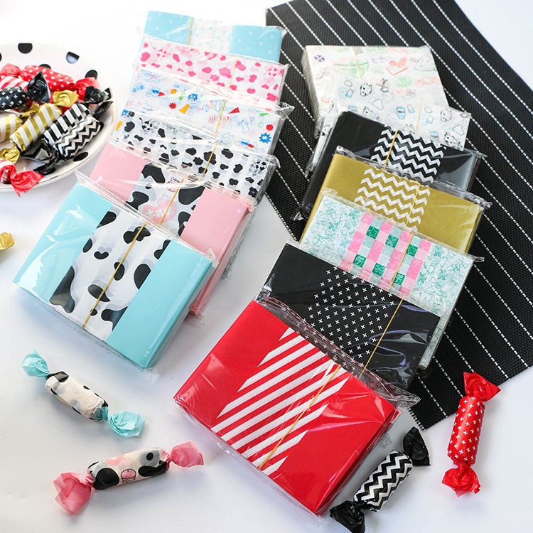 New Year Cute Bull Rolling Sugar Wrapping MILK DATE ALMONDS TOFFEE CANDY BAG CANDY PAPER SUGAR PAPER OIL PAPER WAX PAPER-TAOBAO