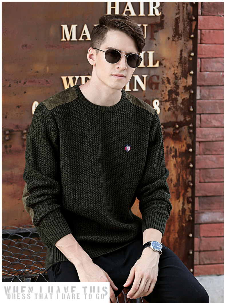 Trung Quốc áo len ấm áp áo len nam cổ tròn áo len cotton rộng kích thước lớn áo len nam áo cardigan nam