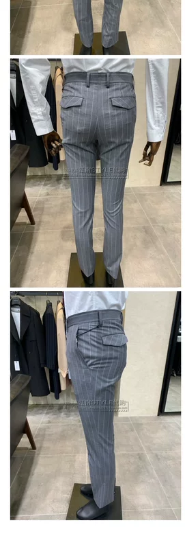 Giảm giá Liberclassy Korea khi mua 19 bộ đồ len sọc xám mùa hè hai ngực - Suit phù hợp