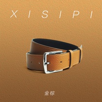 Happy Four Mens Head Layer Leather Strap Belt Gird Stainless Steel Needle Buckle Leisure Business New