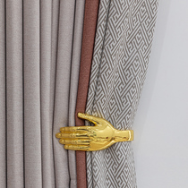 Living room floor curtains blackout simple European light luxury curtain splicing design with curtain head bedroom hanging curtain finished product