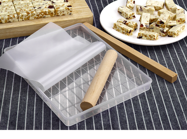 Làm thủ công nougat cắt khuôn gói Niu Zhabi tự làm Shaqima bông tuyết công cụ nướng khuôn rau câu trung thu