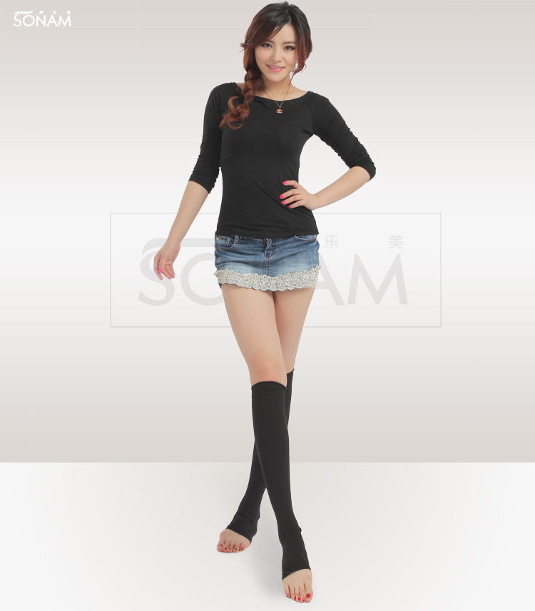 Vớ co giãn chống co giãn chính hãng Phụ nữ mang thai Quần ống đứng thứ hai huyết khối nam và nữ y tế mùa xuân và mùa thu mẫu mùa đông tất tăng chiều cao