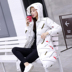Áo khoác cotton 2018 dài qua đầu gối dày mùa đông phiên bản mới của Hàn Quốc của áo khoác cotton mỏng xuống cỡ lớn áo khoác mùa đông áo phao lông vũ nữ dáng dài Bông