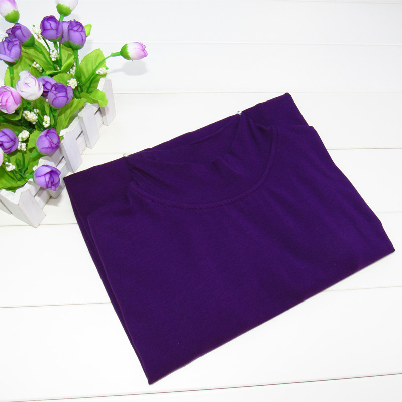 Gekai cotton phần mỏng trong cổ áo cá nhân đồ lót nhiệt mùa thu của phụ nữ quần áo đơn áo sơ mi nửa cao cổ áo sơ mi nền tảng mùa đông áo dài tay nam nữ