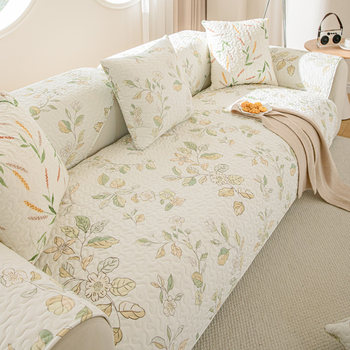 Meilin chunxiao nordic ຜ້າຝ້າຍແບບງ່າຍດາຍ cushion ສີ່ລະດູການທົ່ວໄປ fabric non-slip ທີ່ທັນສະໄຫມຜ້າຝ້າຍ sofa towel