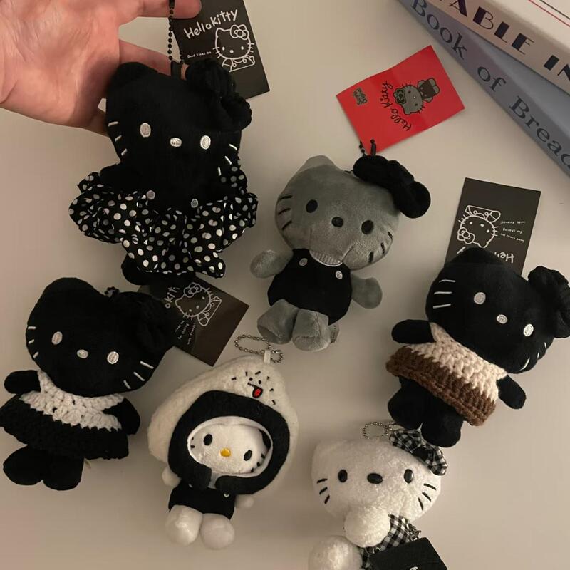 Japan Nilea 50Th Anniversary Limited Edition Cement Gray Hello Kitty Pendant Cool Black Style Kitty Cat Bag Keychain