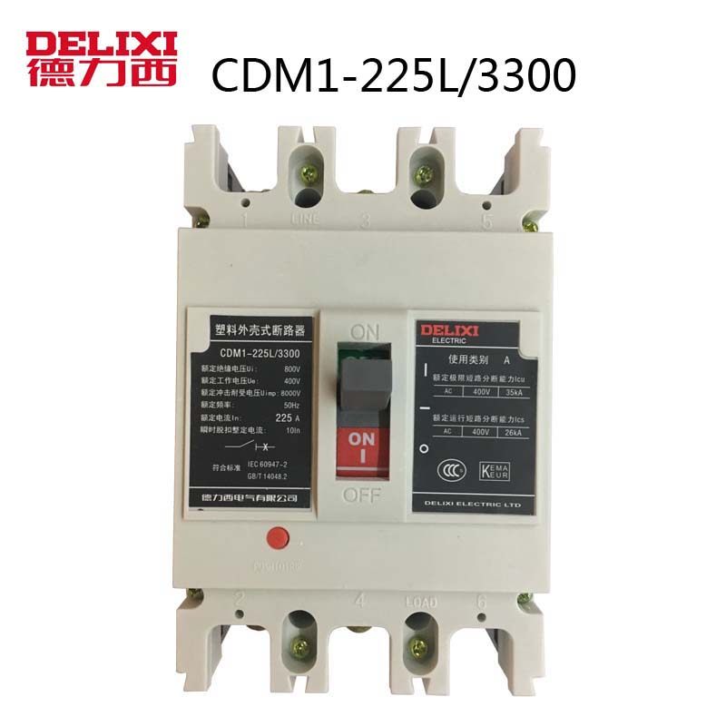 Dresi circuit breaker CDM1-225L 3300 160A180A 200A225A plastic housing type 3P