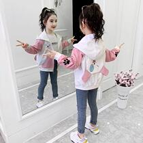 Japanese girls coat autumn childrens clothing spring and autumn models in the big children 10 years old girl foreign style fashion sportswear tide